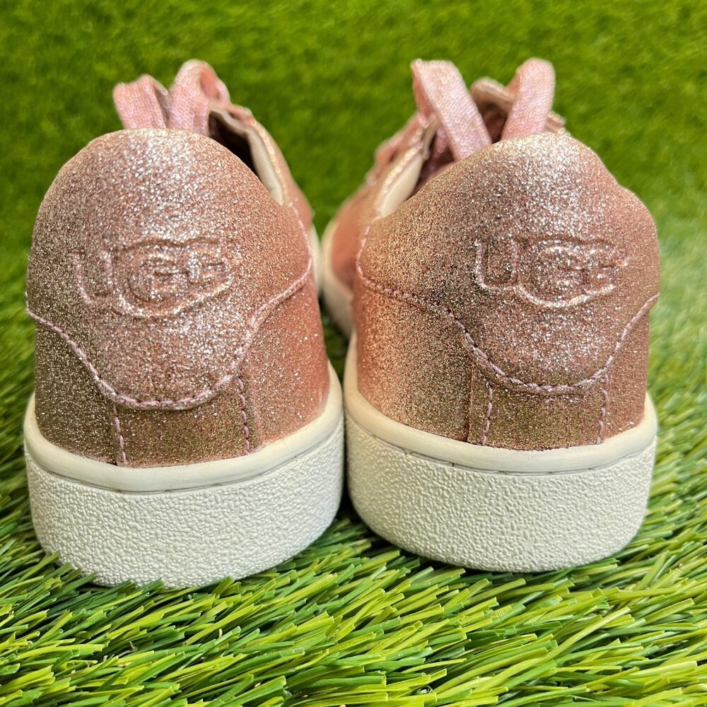 UGG Milo Glitter Womens Size 7 Pink White Athletic Walking Shoes Sneakers - Picture 6 of 10